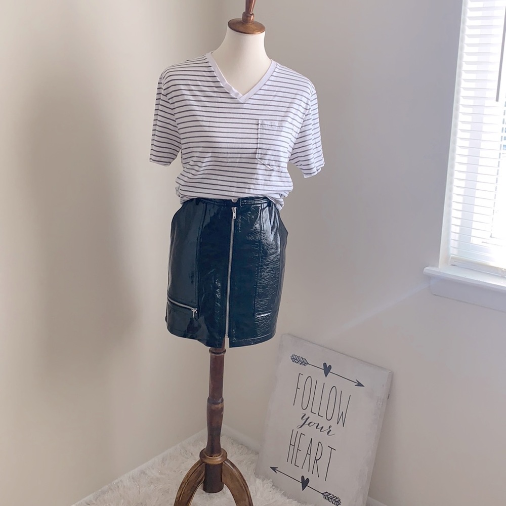 Faux Leather Skirt
